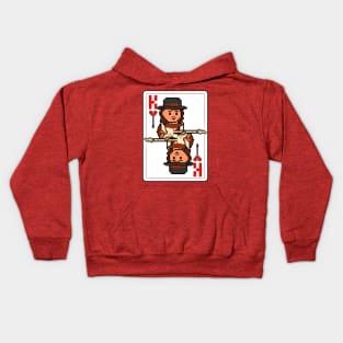 Pixelrockstars King of Hearts Playing Card Kids Hoodie